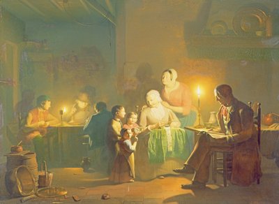 Candlelit Interior by Johannes Rosiere